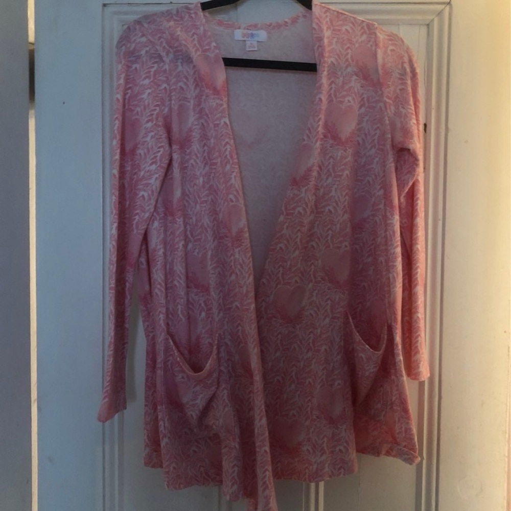 LuLaRoe Pink Open Front Cardigan Sweater
